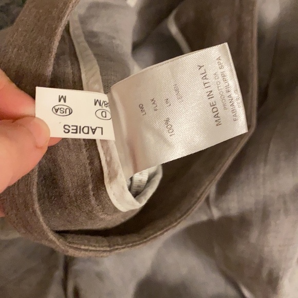Fabiana Filippi / grey linen trouser jogger pants medium M - Picture 6 of 7